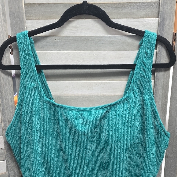 Women's Pucker Square Neck One Piece Swimsuit | Kona Sol | 20 - Picture 3 of 10